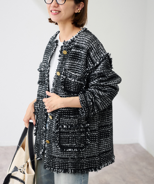 FRAMeWORK（フレームワーク） コート アウター ツイードライクニット