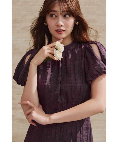 Her lip to ワンピース Bloom-Sleeve Jacquard Dress : ZOZOTOWN