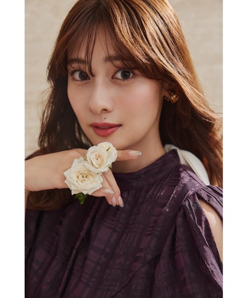 ワンピース Her lip to Bloom-Sleeve Jacquard Dress Bloom-Sleeve Jacquard Dress（ワンピース）｜Her lip to（ハー