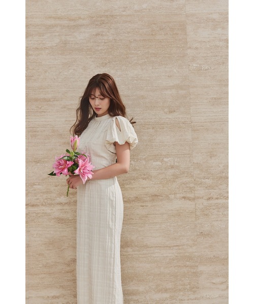 ワンピース Bloom-Sleeve Jacquard Dress Her lip to ワンピース Bloom-Sleeve Jacquard Dress : ZOZOTOWN