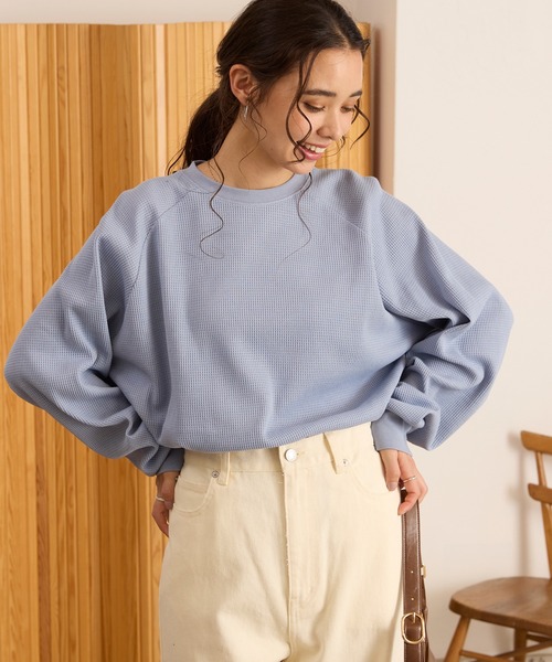 THE CRAFT CREW PRODUCTS tシャツ ラグランスリーブリンガーワッフル
