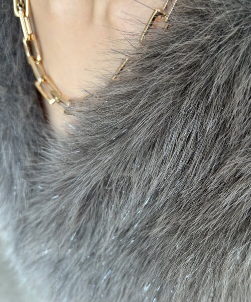 DouDou（ドゥドゥ） ベスト ジレ 「WEB限定」ラメファーベスト