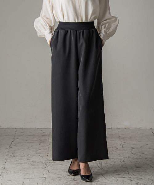 ラエフ（la．f．．．）/【大きいサイズ】【biyori】”しっとりやわらかな風合い”ピーチポプリンリブパンツ≪洗濯機で洗える la.f（ラ・エフ） パンツ 「biyori」”しっとりやわらかな風合い