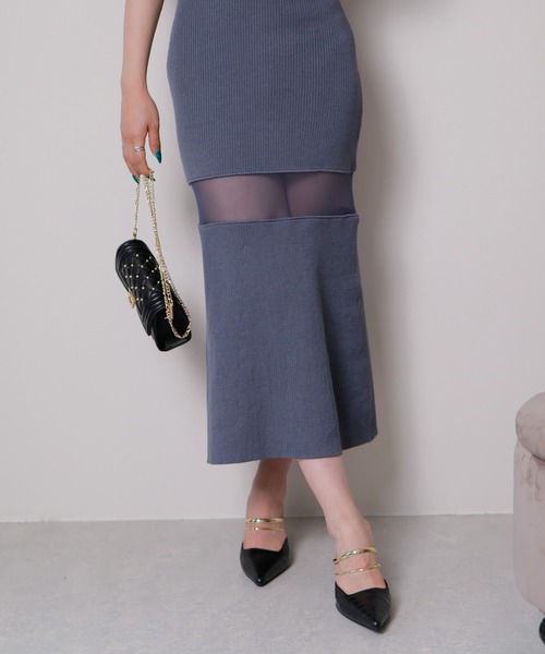 「LIPSERVICE」 半袖ワンピース FREE ブルー レディース_画像8