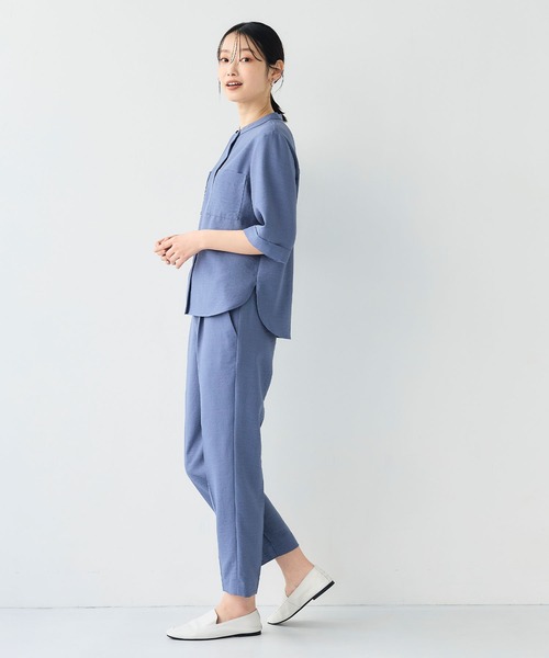 「CROSS FUNCTION」 7分袖ブラウス M モカ レディース_画像6