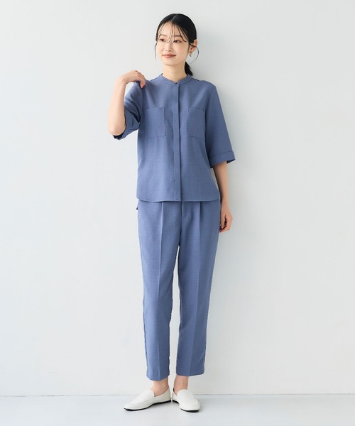 「CROSS FUNCTION」 7分袖ブラウス M モカ レディース_画像8
