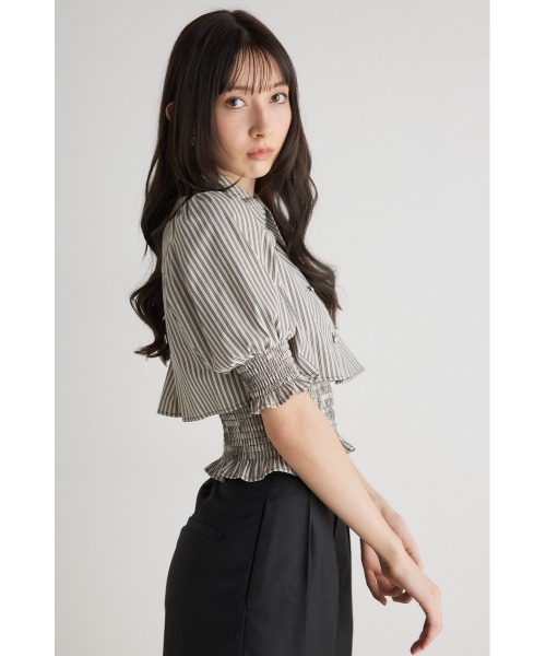 「rienda」 半袖シャツ FREE グレー レディース_画像5