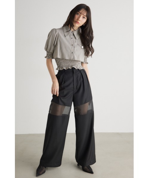 「rienda」 半袖シャツ FREE グレー レディース_画像6