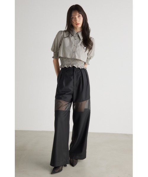 「rienda」 半袖シャツ FREE グレー レディース_画像7