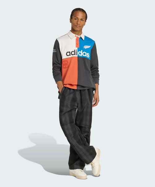 アディダスオリジナルス　ブークレ　オーバーサイズ　ポロ adidas（アディダス） ポロシャツ アディカラーラグビーポロシャツ