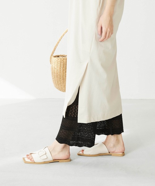 「menue」 フラットサンダル LL アイボリー レディース_画像2