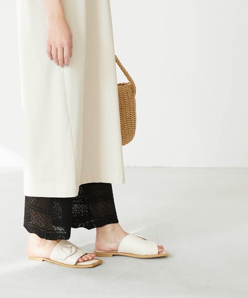 「menue」 フラットサンダル LL アイボリー レディース_画像5