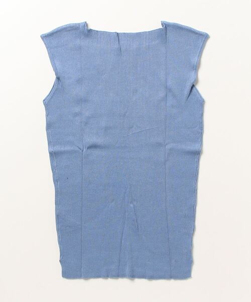 「atONE」 「LARU」ノースリーブニット - ブルー レディース_画像2