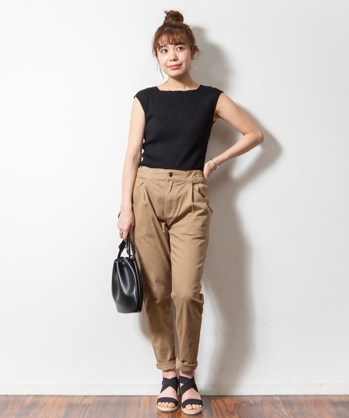 「atONE」 「LARU」ノースリーブニット - ブルー レディース_画像6