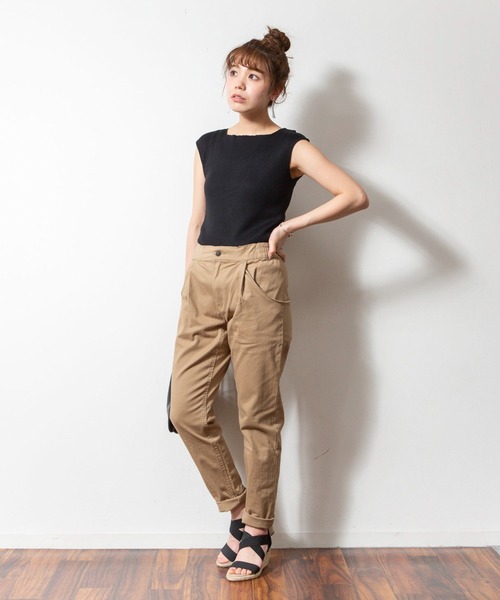 「atONE」 「LARU」ノースリーブニット - ブルー レディース_画像8