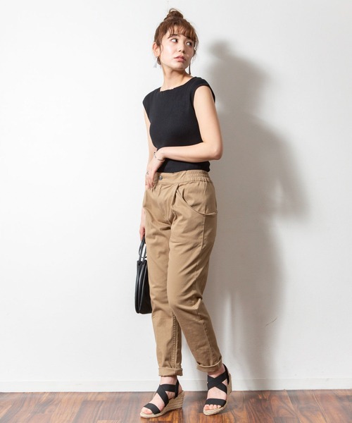 「atONE」 「LARU」ノースリーブニット - ブルー レディース_画像9