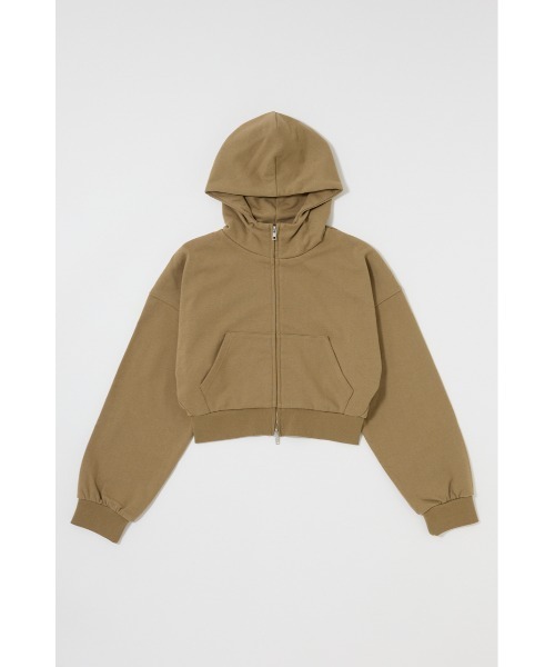 MOUSSY SHORT TUWEEDY JACKET マウジー　セットアップ MOUSSY（マウジー） パーカー SHORT ZIP UP フ―ディー レディース