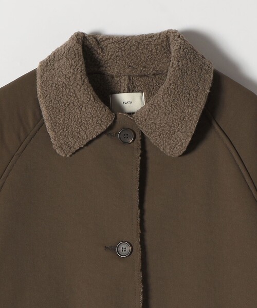 SHIPS any コート アウター FLAT YOU: ポリエステル ムートン ボア