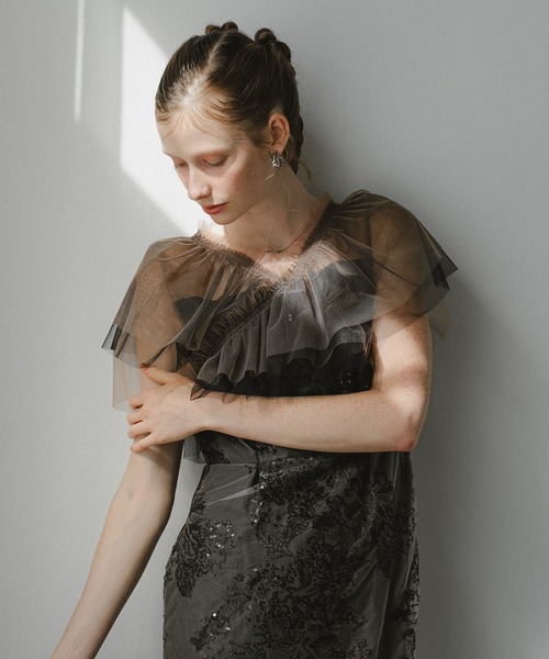 フォーマル・ドレス・スーツ brown tulle dress et.UNiVER ドレス Layered tulle dress : ZOZOTOWN Yahoo!店 - 通販