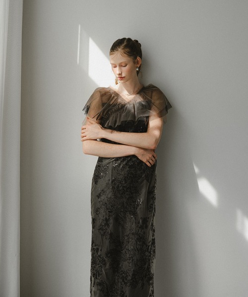 et.UNiVER レイヤードチュールドレス　オケージョンドレス et.UNiVER ドレス Layered tulle dress : ZOZOTOWN Yahoo!店 - 通販
