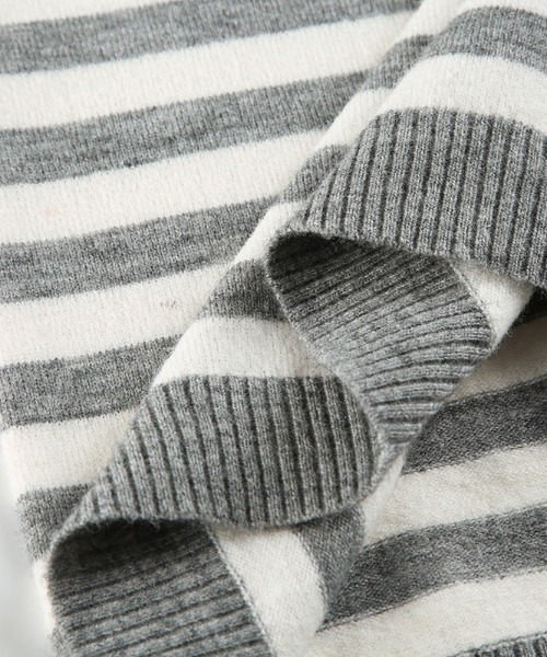 Lis ardent ニット セーター ボーダーVネックニットプルオーバー