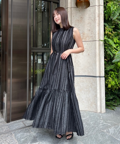 anuans（アニュアンス） ノースリーブワンピース MEDIUM ブラック