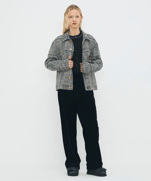 CABaN（キャバン） ブルゾン アウター グレンチェックジャカード