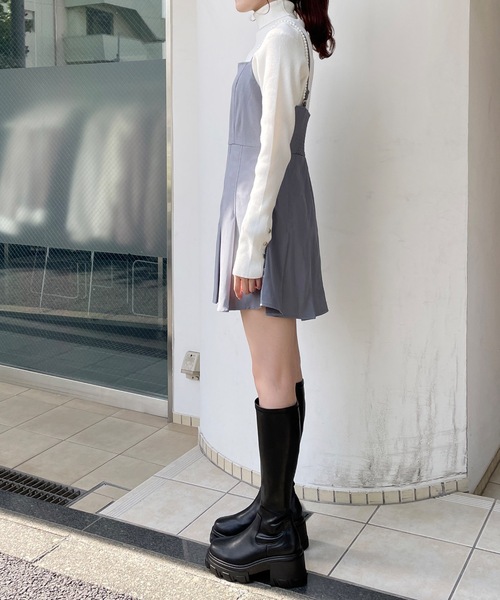 「one way」 キャミソールワンピース FREE ブラック レディース_画像6