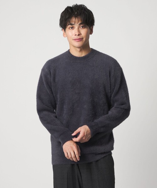 A DAY IN THE LIFE セーター ニット へアリー ダブルフェイス クルー