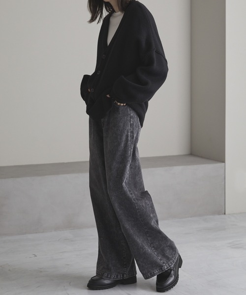 「CIASENSE」 ニットカーディガン M ブラック メンズ_画像7