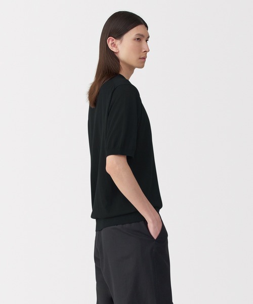 「MUJI Labo」 半袖ニット M グリーン メンズ_画像9