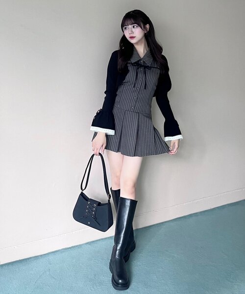 「OLIVE des OLIVE」 ノースリーブワンピース FREE ブラック レディース_画像8