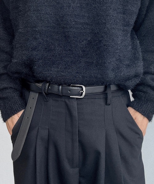 TONER ベルト リアルレザーフレームシックベルト レディース メンズ