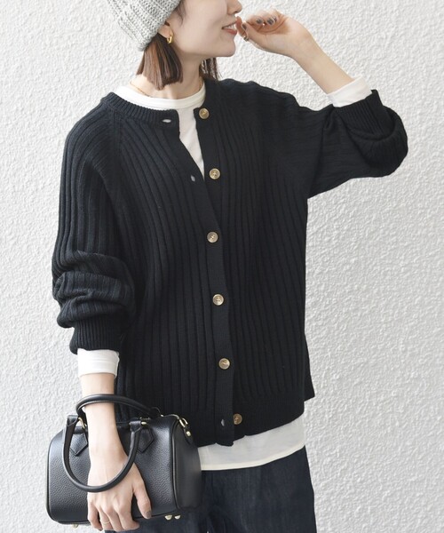 SHIPS any 「SHIPS any」 カーディガン ONE SIZE ブラック レディース