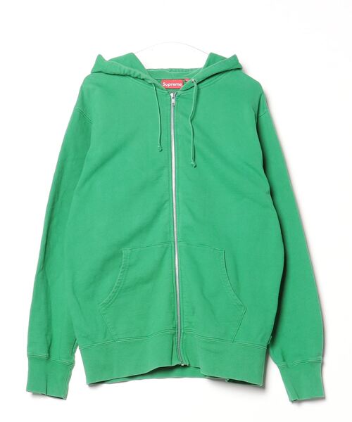 【希少】supreme ジップパーカー 緑 Supreme（シュプリーム） ジップアップパーカー - グリーン メンズ
