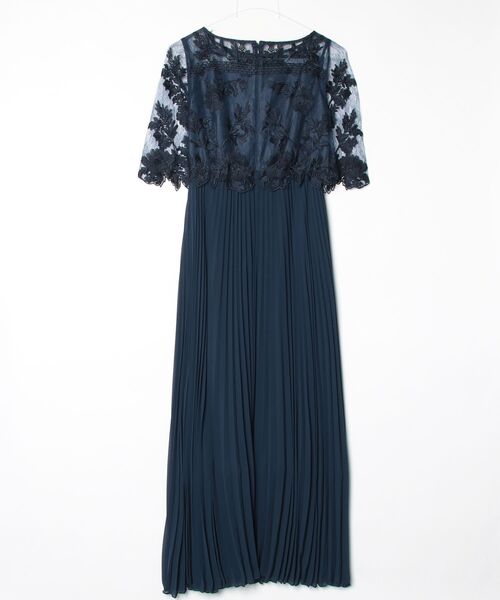 「Kana」 7分袖ワンピース S ネイビー レディース_画像2