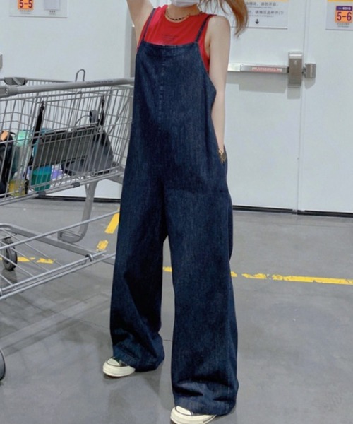 「SHEENA」 「COLOUR YOUR SUMMER DAYS」オーバーオール M ブルー レディース_画像5