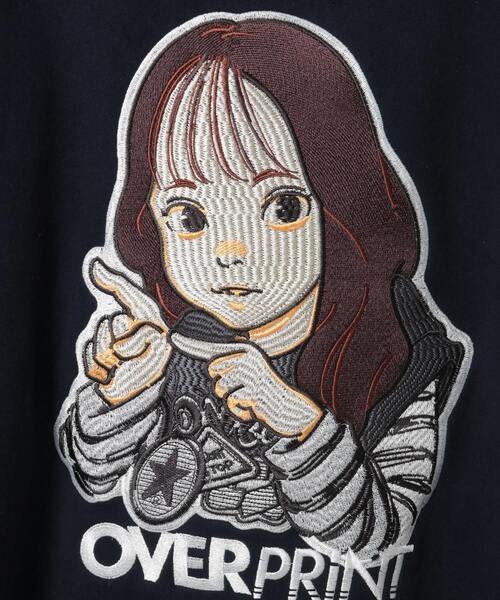 over print（オーバープリント） パーカー 「over print」SING GIRL