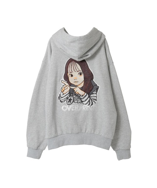over print（オーバープリント） パーカー 「over print」SING GIRL