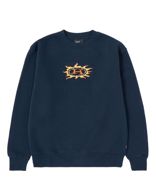 HUF（ハフ） スウェットカットソー MEDIUM ネイビー メンズ : ZOZOTOWN