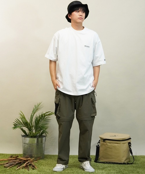 「NEW ERA」 半袖Tシャツ M ライトブルー メンズ_画像3