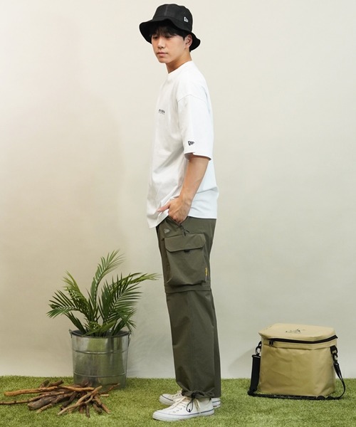 「NEW ERA」 半袖Tシャツ M ライトブルー メンズ_画像4