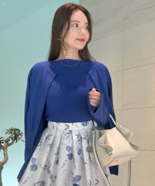 「CELFORD」 ニットカーディガン FREE ホワイト レディース_画像3