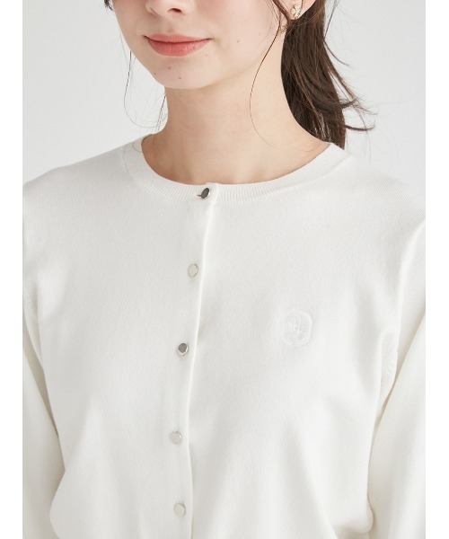 「CELFORD」 ニットカーディガン FREE ホワイト レディース_画像7