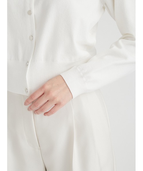 「CELFORD」 ニットカーディガン FREE ホワイト レディース_画像9