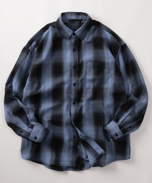 シャツ 「70」リラックスフィット オンブレチェックシャツ アメカジ