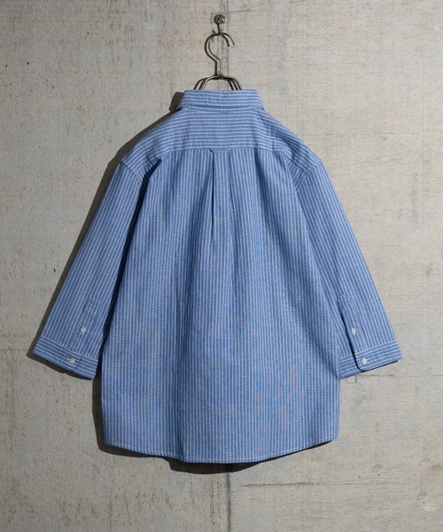 「JOHN'S CLOSET」 7分袖シャツ MEDIUM ブルー メンズ_画像9