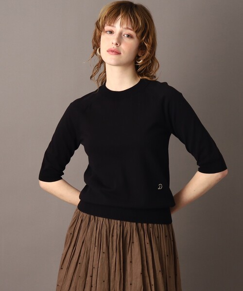 「DRESSTERIOR」 半袖ニット 36 ホワイト レディース_画像3