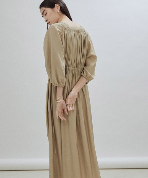 「SALON adam et rope'」 7分袖ワンピース FREE ブラック レディース_画像4