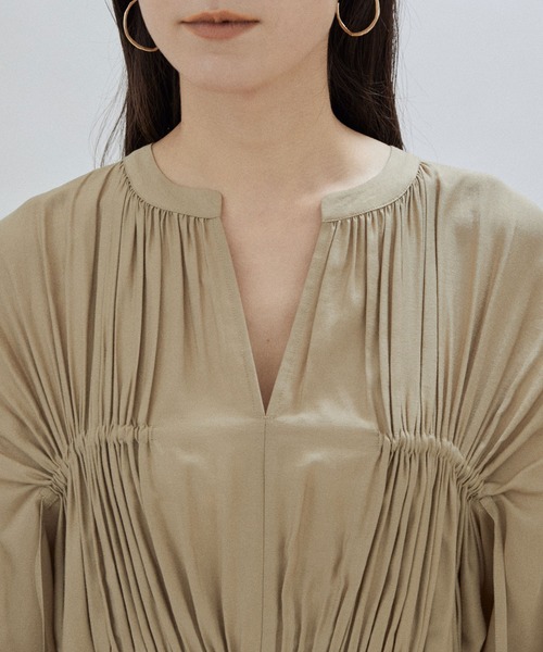 「SALON adam et rope'」 7分袖ワンピース FREE ブラック レディース_画像8